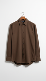 Classic fit tobacco shirt