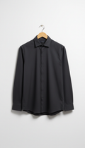 Classic fit deep charcoal shirt