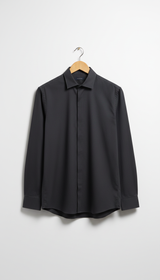 Classic fit deep charcoal shirt