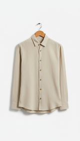 Slim fit oatmeal shirt