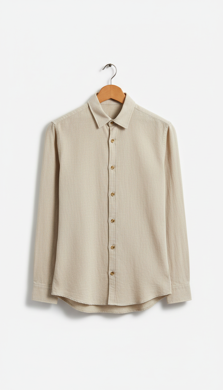 Slim fit oatmeal shirt