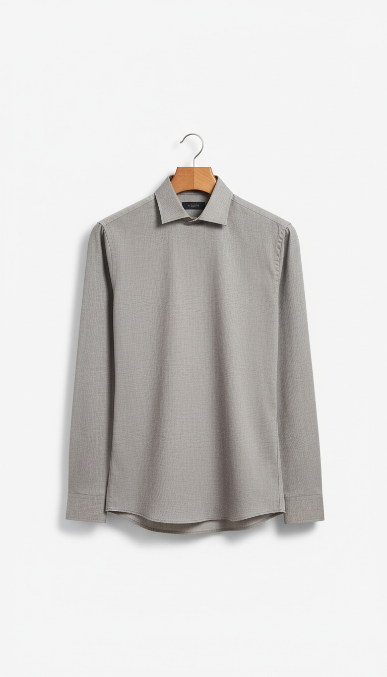 Slim fit frosted pewter shirt